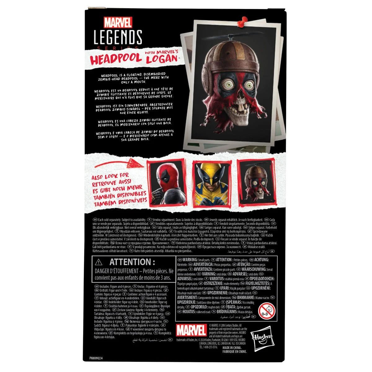 Headpool with Logan Marvel Legends - Deadpool & Wolverine 6 - Inch Action Figure Pop - O - Loco