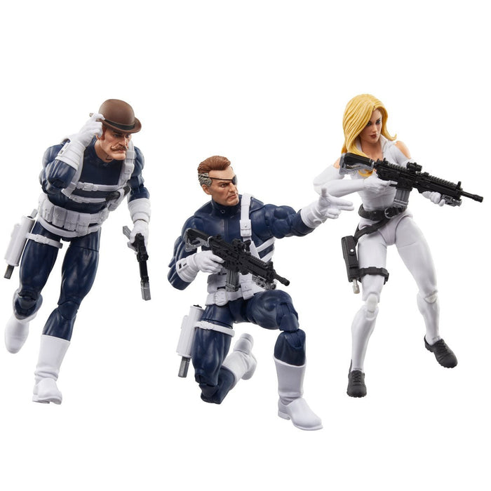 Marvel Legends S.H.I.E.L.D Nick Fury Jr., Sharon Carter, & Dum Dum Dugan 3 - Pack Pop - O - Loco