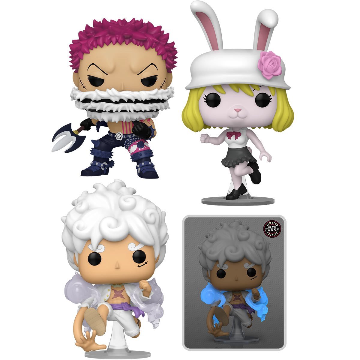 One Piece Funko Pop! Vinyl Figure Wave 8 Chase 4 pack Bundle