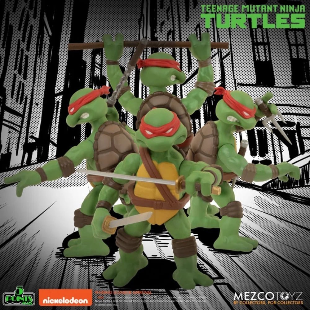 Teenage Mutant Ninja Turtles Mezco 5 Points Deluxe Box Set Pop - O - Loco