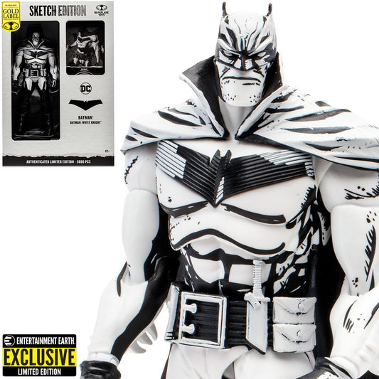 DC Multiverse Batman White Knight Sketch Edition Gold Label 7-Inch Scale Exclusive Action Figure Pop-O-Loco