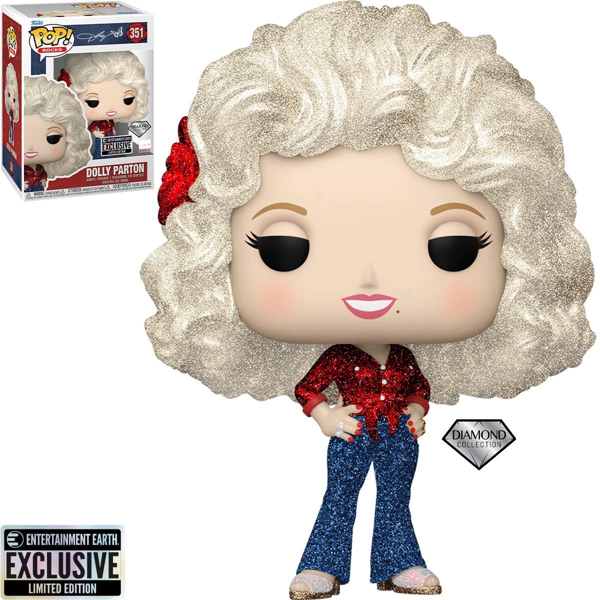Dolly Parton '77 Tour Diamond Glitter Funko POP! #351 EE Exclusives Pop-O-Loco