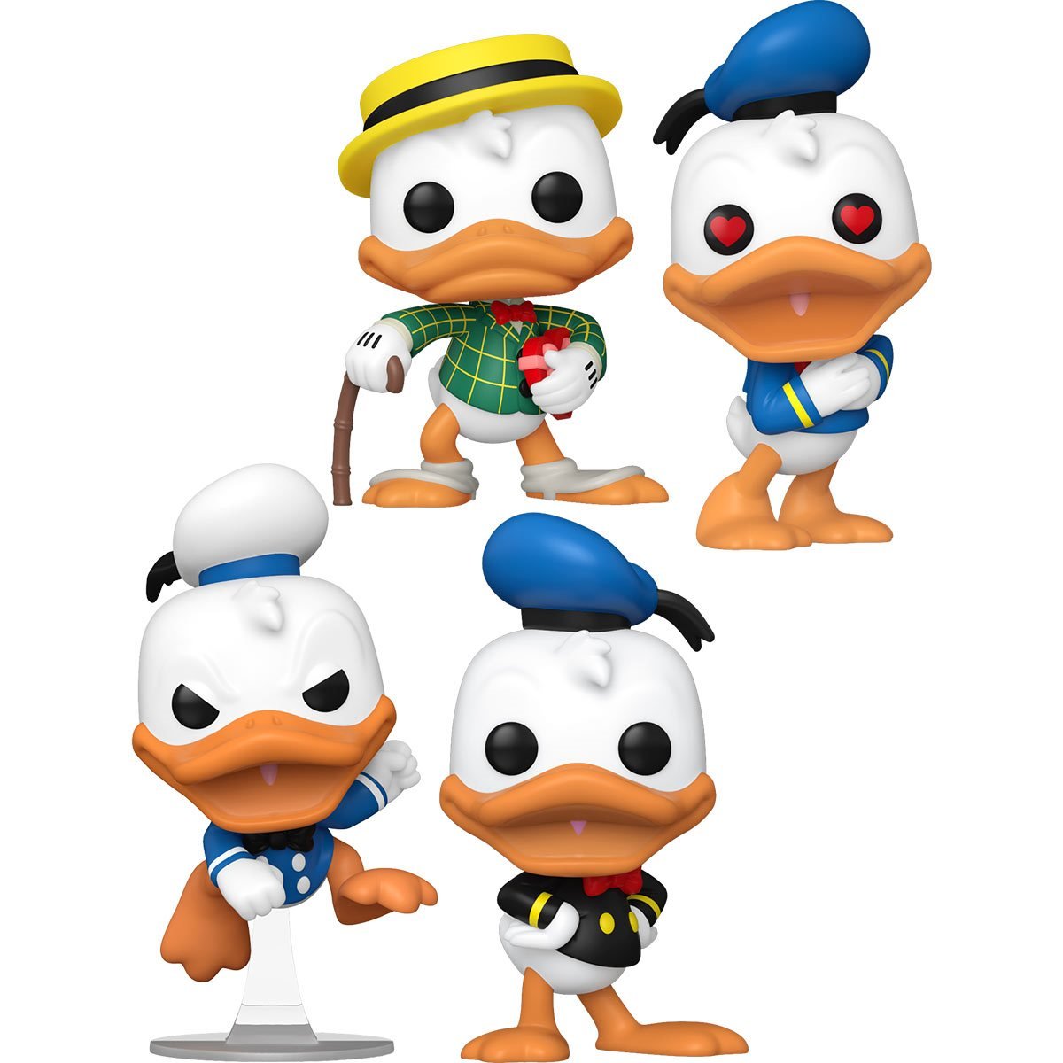 Donald Duck 90th Anniversary Funko Pop! Vinyl Figure 4 Pack Bundle Pop-O-Loco