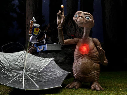 E.T. 40th Anniversary 7" Scale Figures - Ultimate Deluxe E.T. w/ LED Chest & Phone Home Communicator Pop-O-Loco