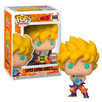 Funko POP! Animation: Dragon Ball Z SS Goku w/ Kamehameha Wave (Glow) Exclusive #948 Pop-O-Loco