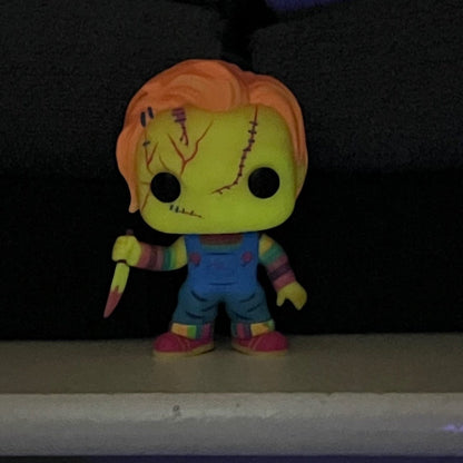 Funko POP! Horror Child's Play Chucky Black Light Vinyl Figure - EE Exclusive Pop-O-Loco