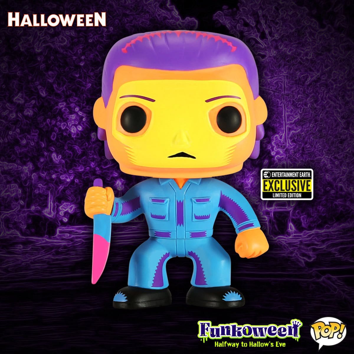 Funko POP! Horror Halloween Michael Myers Black Light Vinyl Figure - EE Exclusive Pop-O-Loco