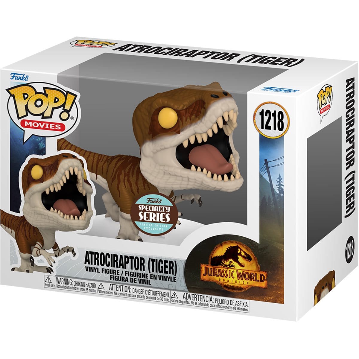 Funko POP: Jurassic World: Dominion Atrociraptor (Tiger) - Specialty Series - Pop-O-Loco - Funko