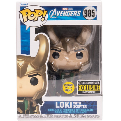 Funko POP! Marvel Loki with Scepter - #985 Glow Exclusive Pop-O-Loco