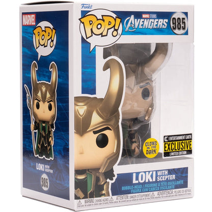 Funko POP! Marvel Loki with Scepter - #985 Glow Exclusive Pop-O-Loco