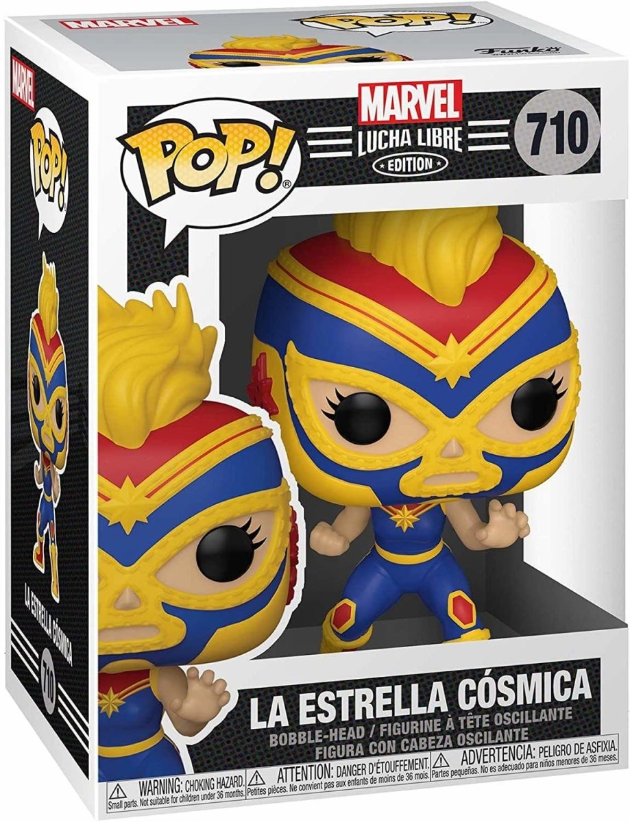 Funko POP! Marvel Lucha Libre Edition - La Estrella Cosmica (Captain Marvel) #710 Pop-O-Loco