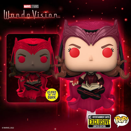 Funko POP! Marvel: Wandavision - Glow Scarlet Witch #823 EE Exclusive Pop-O-Loco