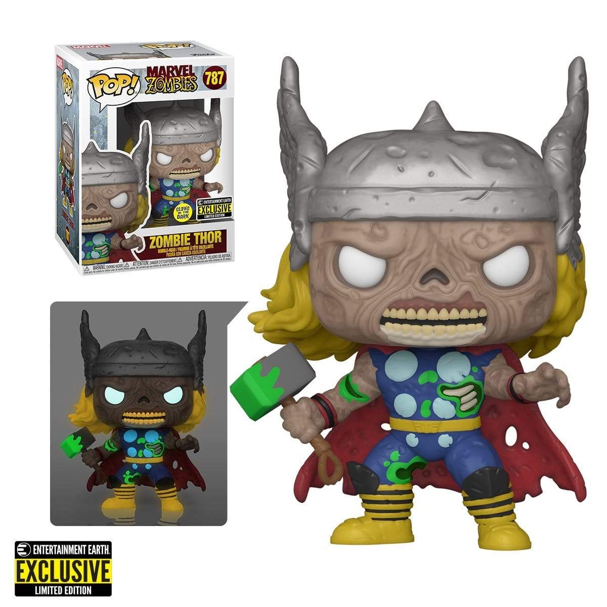 Funko POP Marvel Zombies Thor #787 - Glow Exclusive Pop-O-Loco