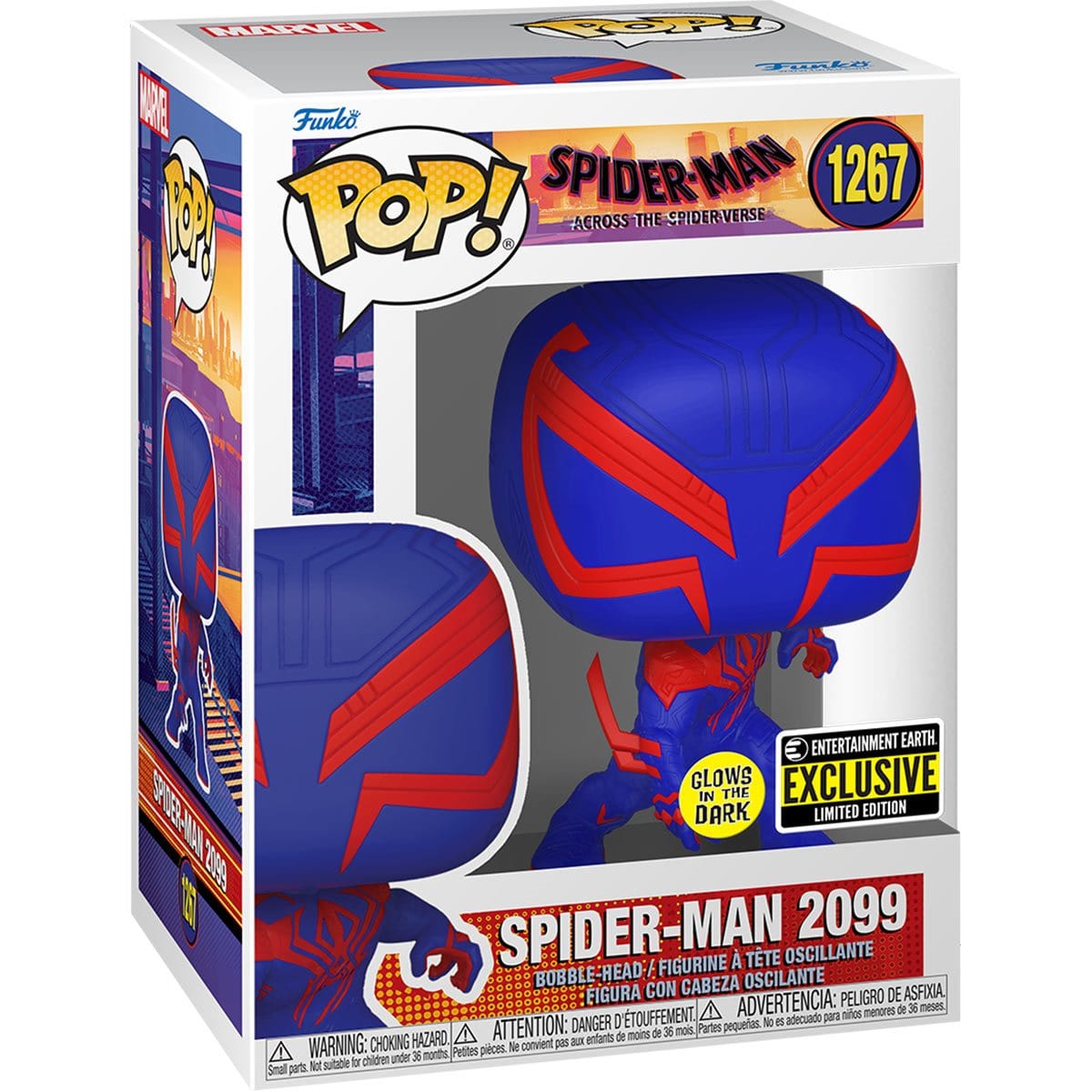 Funko POP Spider-Man: Across the Spider-Verse Spider-Man 2099 Glow #1267 EE Exclusive Pop-O-Loco