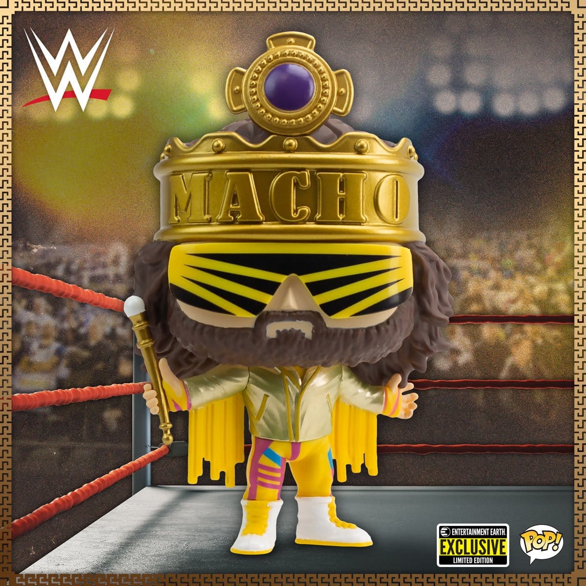 Funko POP! WWE King Macho Man Metallic Vinyl Figure #112 EE Exclusive Pop-O-Loco