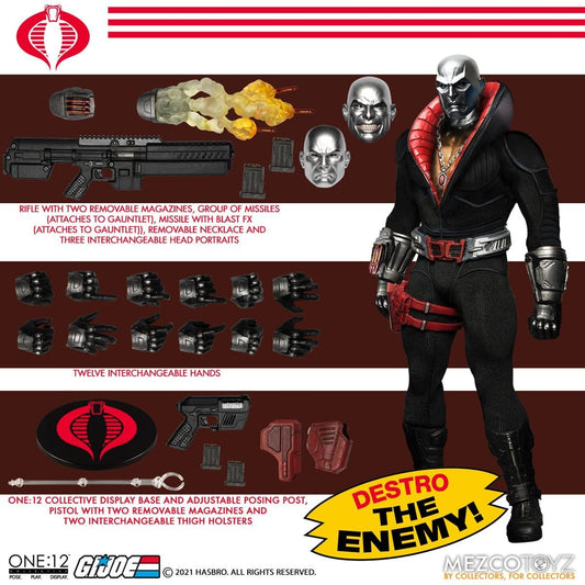 G.I. Joe Destro Mezco One:12 Collective Action Figure Pop-O-Loco