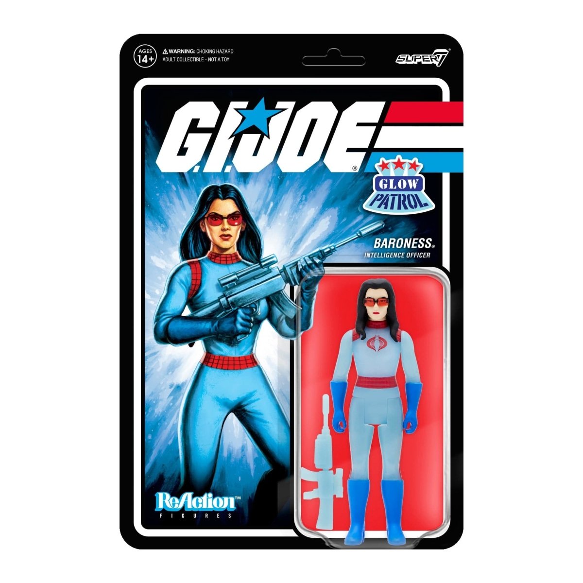 G.I. Joe ReAction Figures Baroness (Glow Patrol) Wave 1b Exclusive Pop-O-Loco