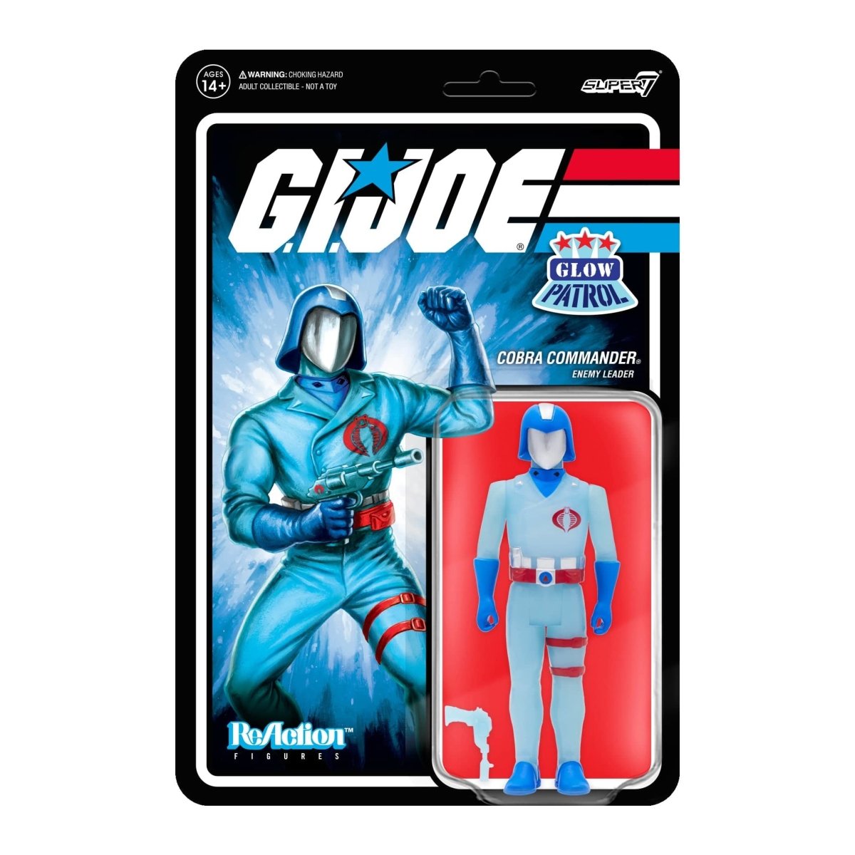 G.I. Joe ReAction Figures Cobra Commander (Glow Patrol) Wave 1b Exclusive Pop-O-Loco