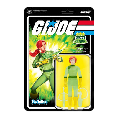 G.I. Joe ReAction Figures Scarlett (Glow Patrol) Wave 1b Exclusive - Pop-O-Loco - Super7