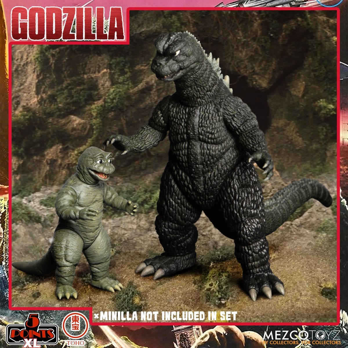 Godzilla: Destroy All Monsters (1968) 5 Points XL Round 1 Boxed Set - Pop-O-Loco - Mezco