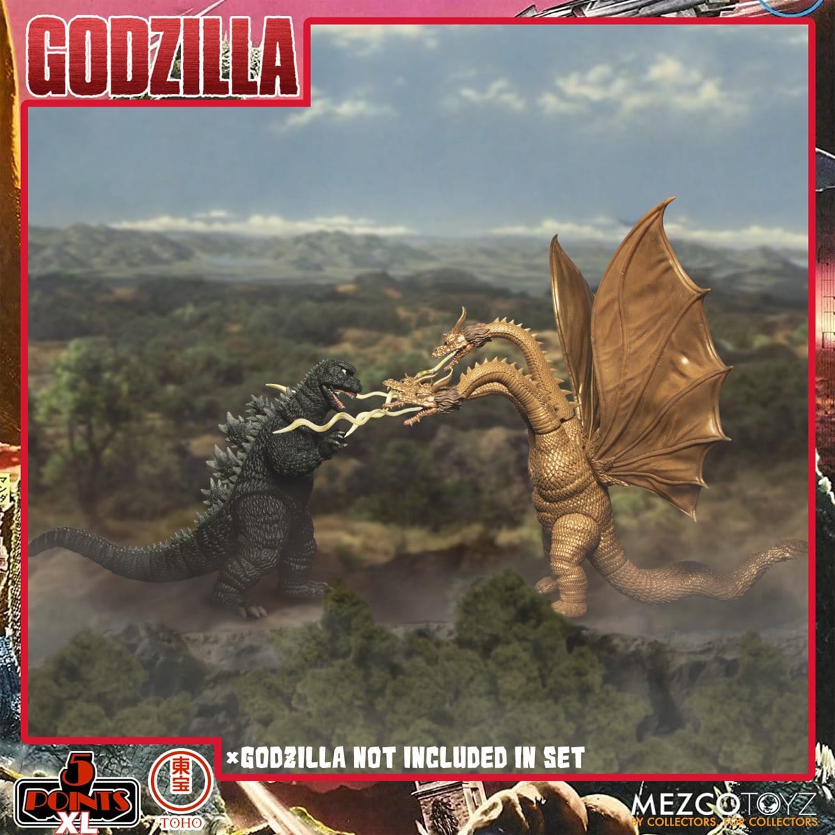 Godzilla: Destroy All Monsters (1968) 5 Points XL Round 2 Boxed Set - Pop-O-Loco - Mezco