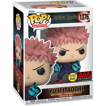 Jujutsu Kaisen Yuji Itadori Divergent Fist Glow-in-the Dark Funko Pop! Vinyl Figure #1376 - AAA Anime Exclusive Pop-O-Loco