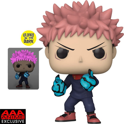 Jujutsu Kaisen Yuji Itadori Divergent Fist Glow-in-the Dark Funko Pop! Vinyl Figure #1376 - AAA Anime Exclusive Pop-O-Loco