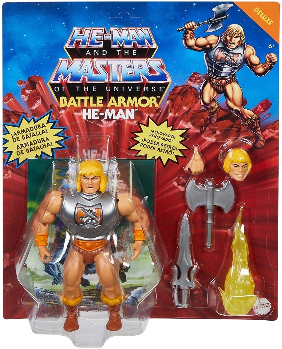 Masters of The Universe Origins Deluxe Battle Armor He-Man 5 1/2" Action Figure Pop-O-Loco