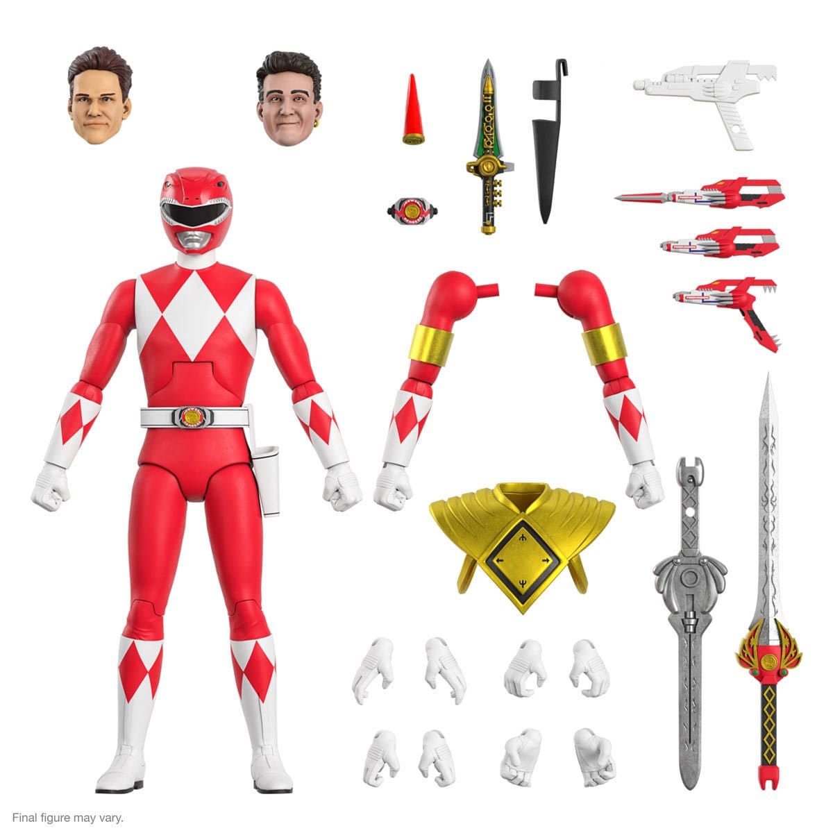 Power Rangers Ultimates Mighty Morphin Red Ranger 7-Inch Action Figure Pop-O-Loco