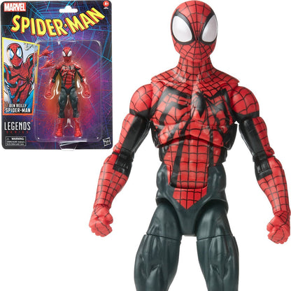 Spider-Man Retro Marvel Legends Ben Reilly Spider-Man 6-Inch Action Figure Pop-O-Loco