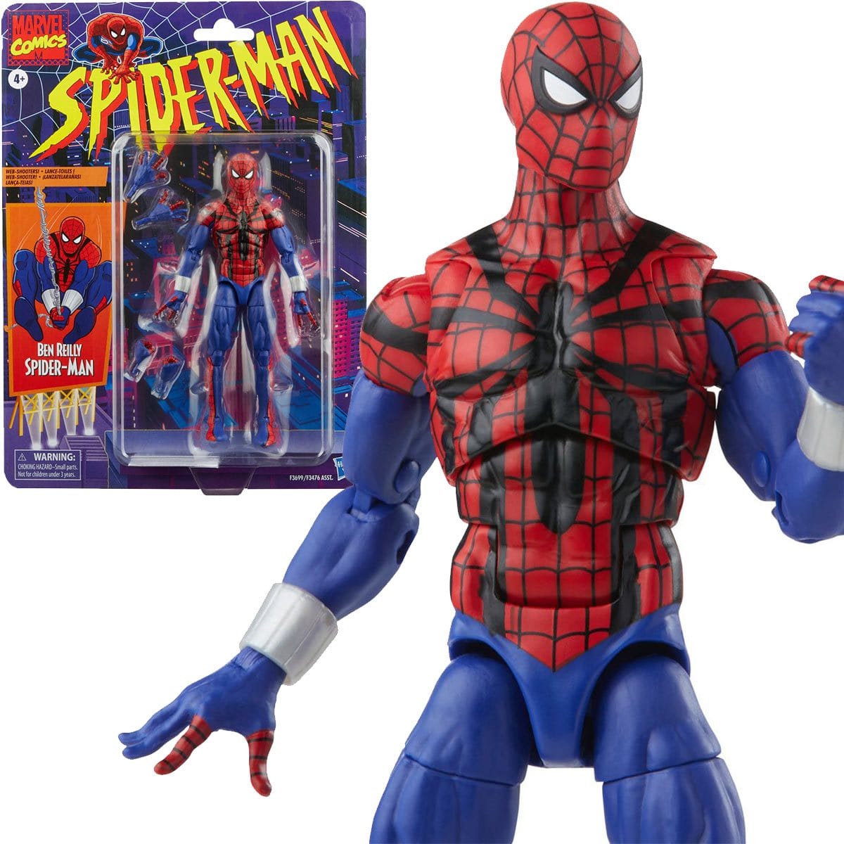 Spider-Man Retro Marvel Legends Legends Ben Reilly Spider-Man 6-inch Action Figure - Pop-O-Loco - Hasbro