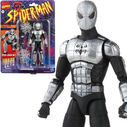 Spider-Man Retro Marvel Legends Legends Spider-Armor MK I 6-inch Action Figure Pop-O-Loco