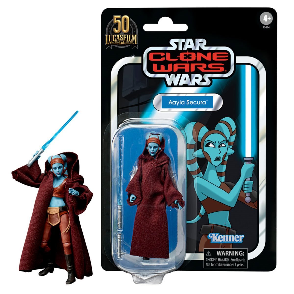 Star Wars The Vintage Collection Aayla Secura (Clone Wars) 3 3/4-Inch Action Figure - Pop-O-Loco - Hasbro
