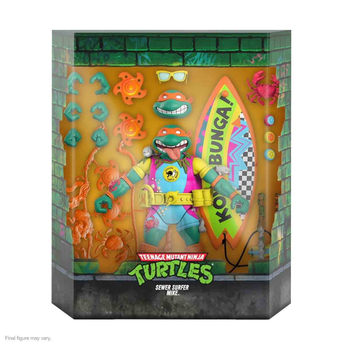 Teenage Mutant Ninja Turtles Ultimates Sewer Surfer Mike 7-Inch Action Figure - Pop-O-Loco - Super7