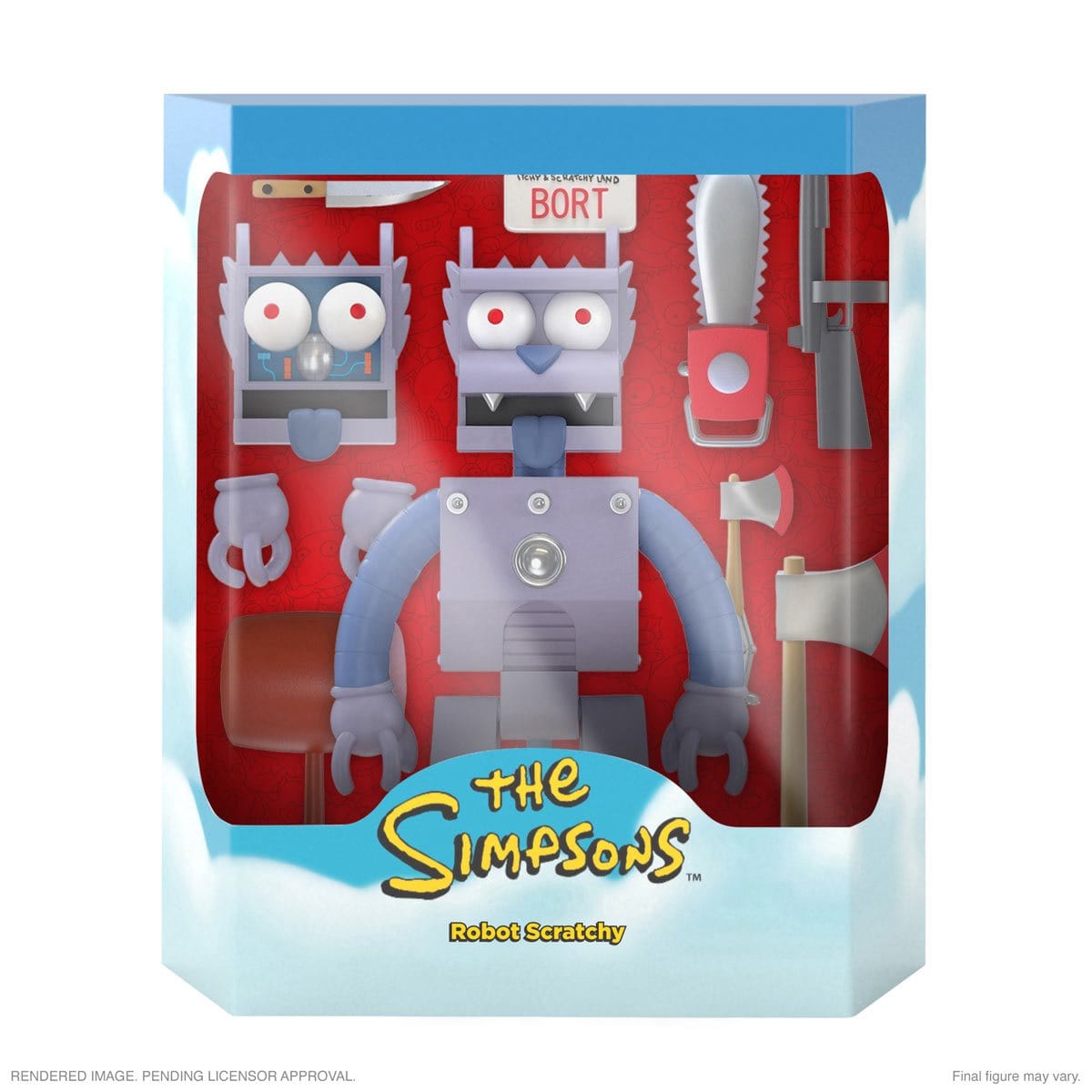 The Simpsons Robot Scratchy Super7 Ultimates 7-Inch Action Figure Pop-O-Loco