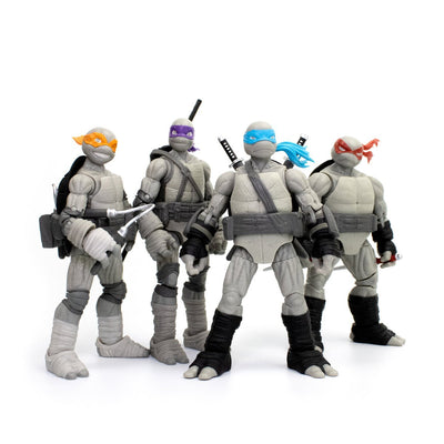 TMNT BST ACT IDW Comic Black & White 5 in Figure 4-pack SDCC 2023 Exclusive Pop-O-Loco