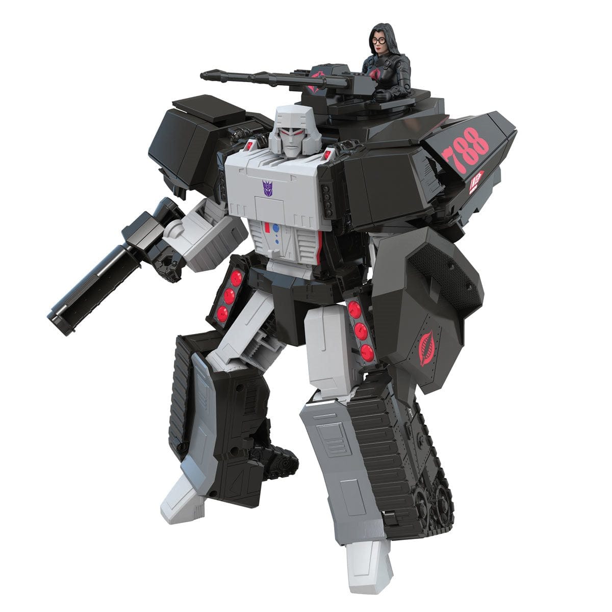 Transformers Collaborative G.I. Joe Mash-Up Megatron H.I.S.S. Tank with Cobra Baroness Figure Pop-O-Loco